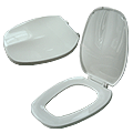 Plastic covered toilet 